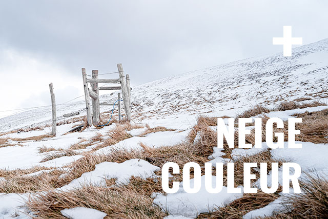Photos de la neige version couleur