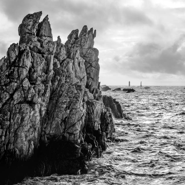 Photo île d'Ouessant noir et blanc