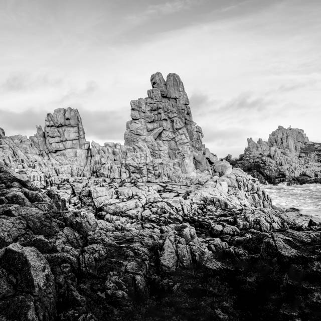 Photo île d'Ouessant noir et blanc