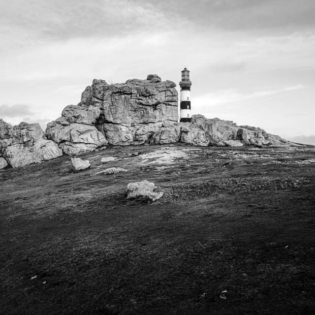 Photo île d'Ouessant noir et blanc