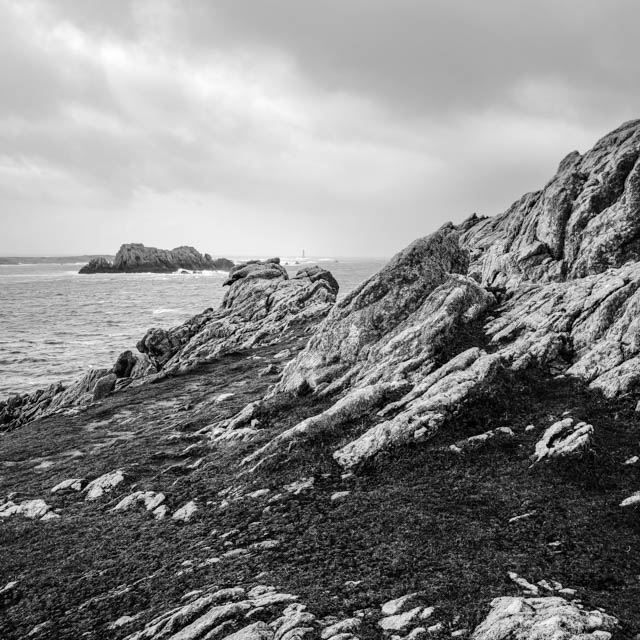 Photo île d'Ouessant noir et blanc