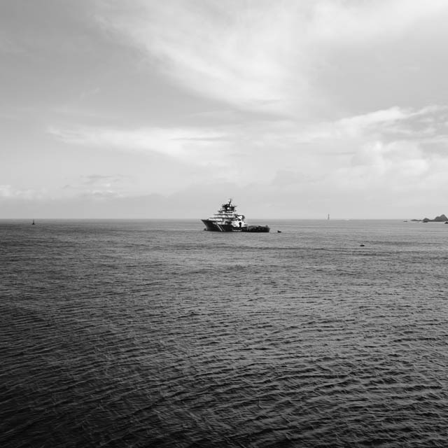 Photo île d'Ouessant noir et blanc