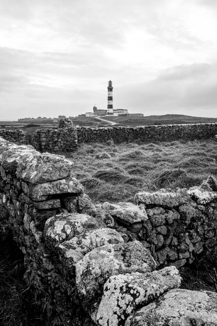 Photo île d'Ouessant noir et blanc
