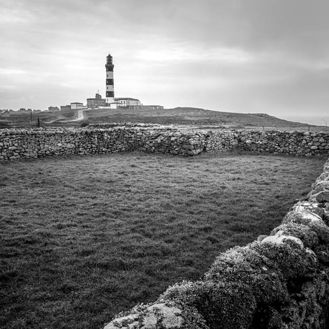 Photo île d'Ouessant noir et blanc
