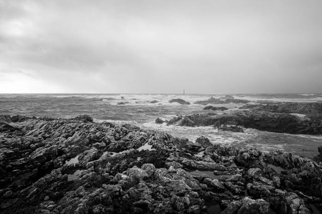 Photo île d'Ouessant noir et blanc