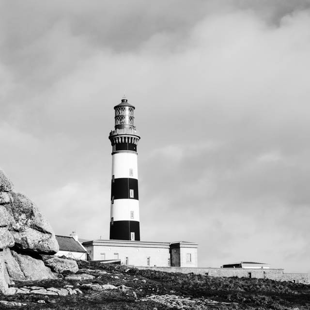 Photo île d'Ouessant noir et blanc