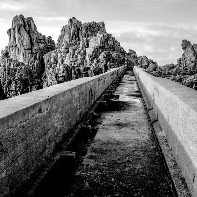 Photo île d'Ouessant noir et blanc