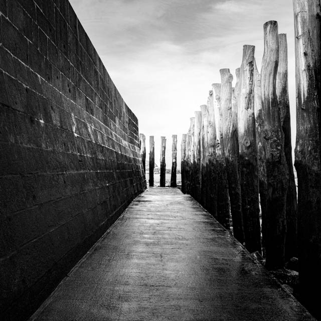 Photo de Saint-Malo en noir et blanc
