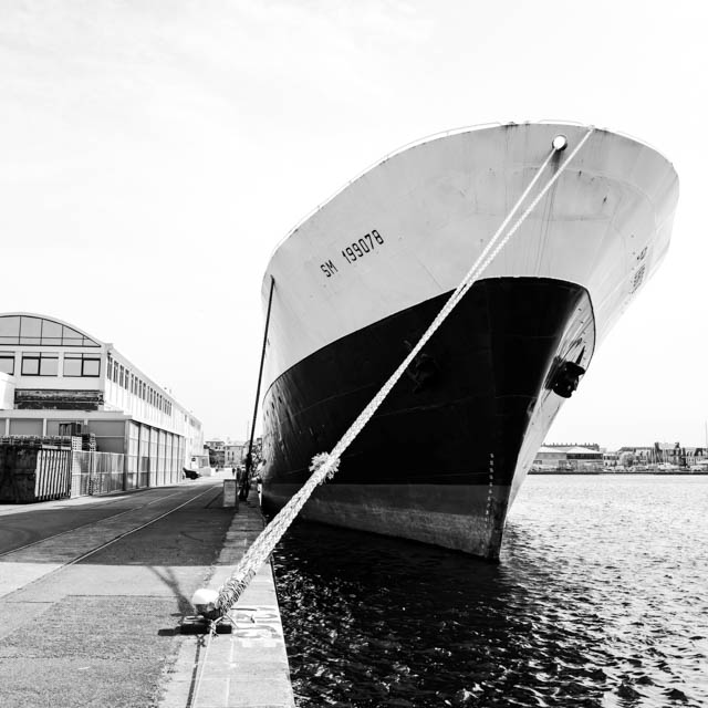 Photo de Saint-Malo en noir et blanc
