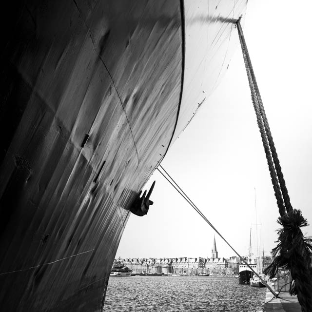 Photo de Saint-Malo en noir et blanc