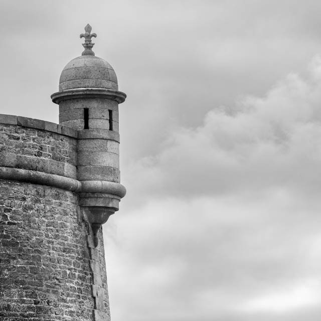 Photo de Saint-Malo en noir et blanc
