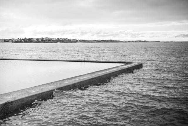 Photo de Saint-Malo en noir et blanc