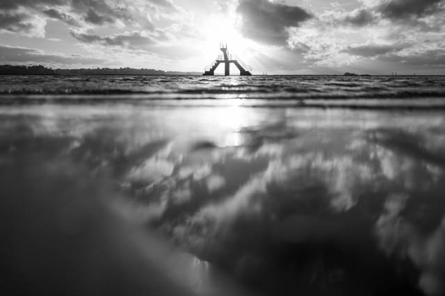 Photo de Saint-Malo en noir et blanc