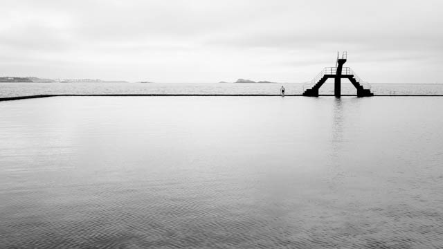 Photo de Saint-Malo en noir et blanc