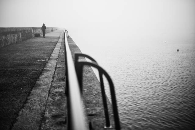 Photo de Saint-Malo en noir et blanc