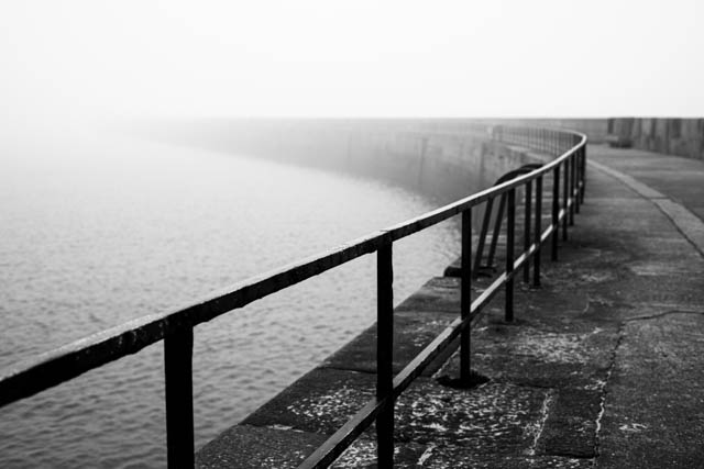 Photo de Saint-Malo en noir et blanc
