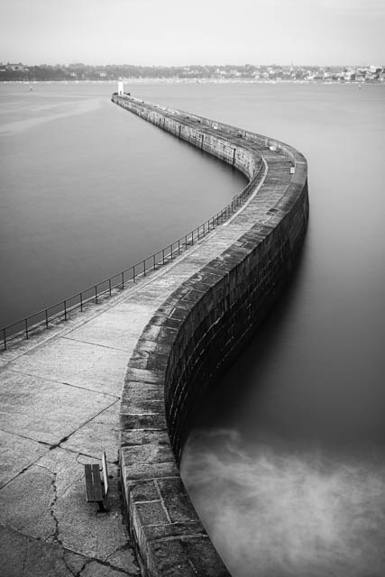 Photo de Saint-Malo en noir et blanc